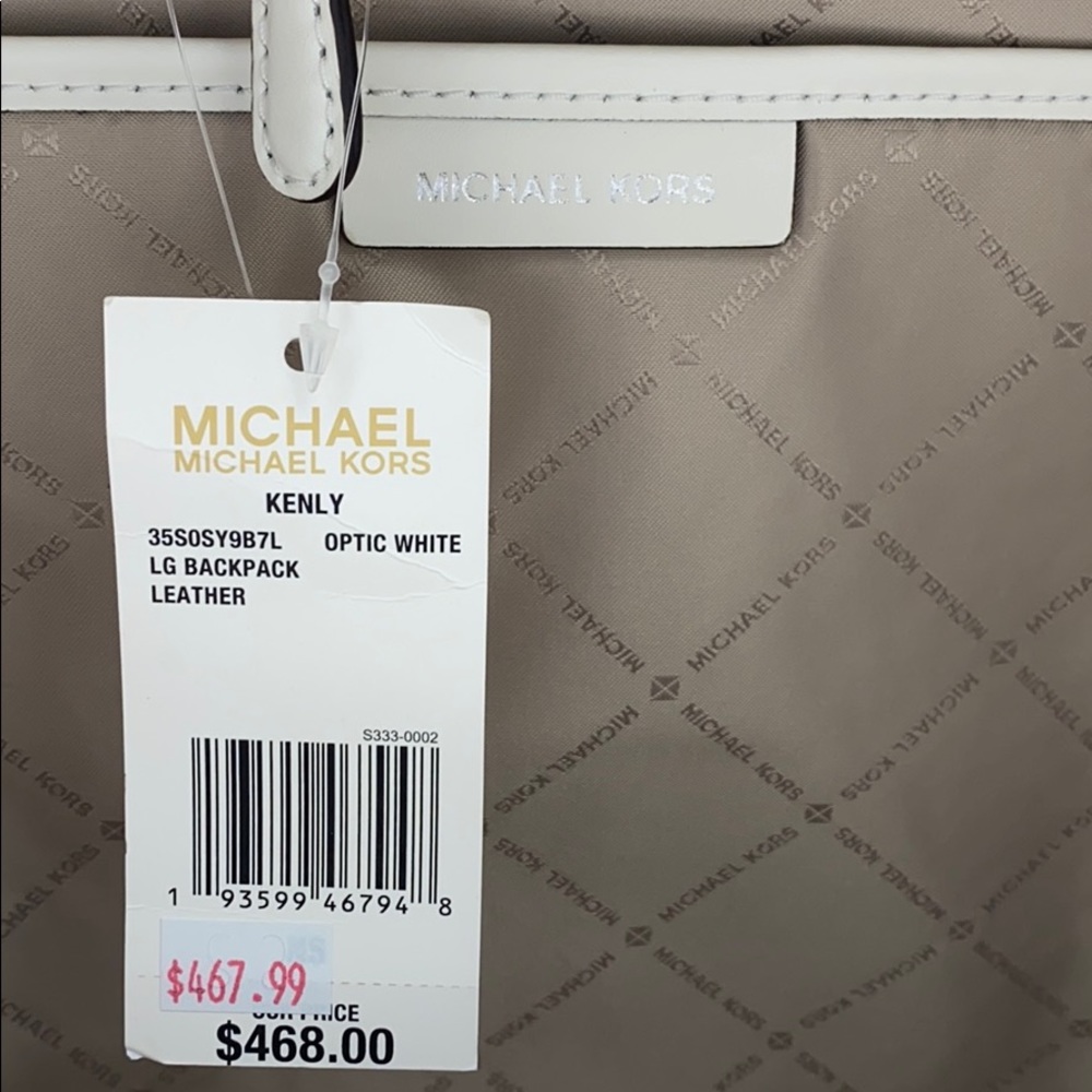 MICHAEL KORS KENLY LARGE BACKPACK OPTIC WHITE - Picture 15 of 16